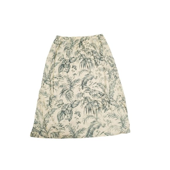 Drapers and Damon's Petites PXL‎ Linen Blind Floral Patter Skirt - Picture 2 of 4